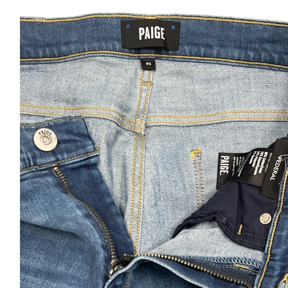 Paige Jeans Men 30 Blue Denim Transcend Vintage Federal Cartwright Slim Straight - Picture 4 of 16